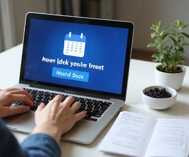 Persona che prenota un appuntamento online.